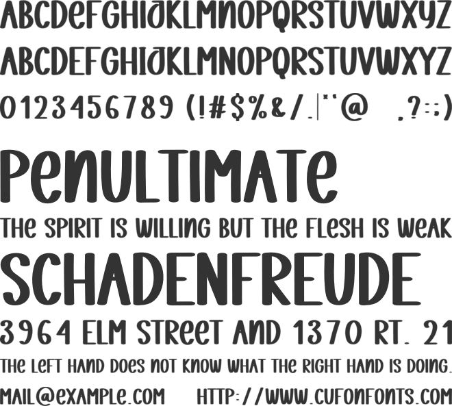 Simple Pleasure font preview