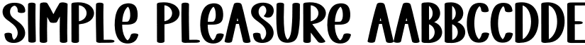 Simple Pleasure font