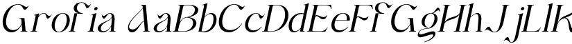 Grofia font