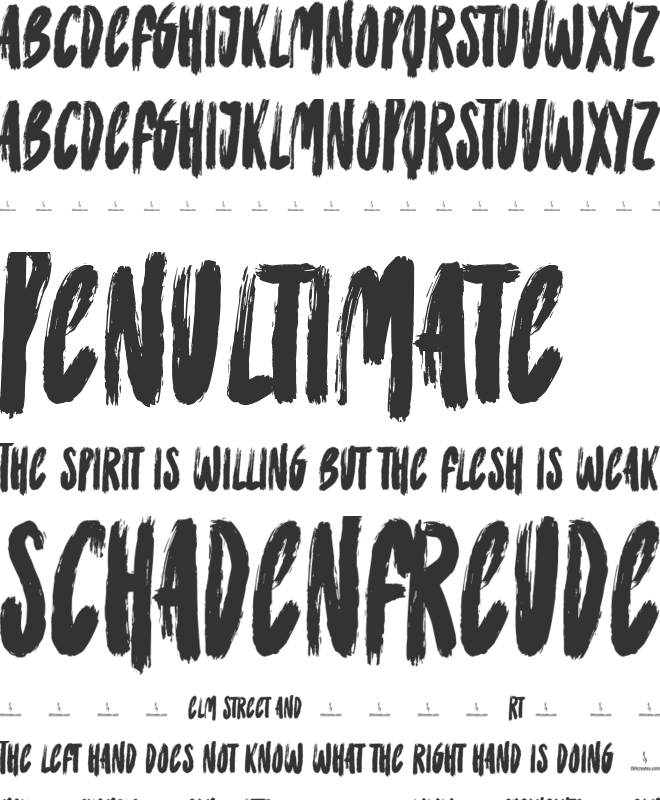 Painting The Town font preview