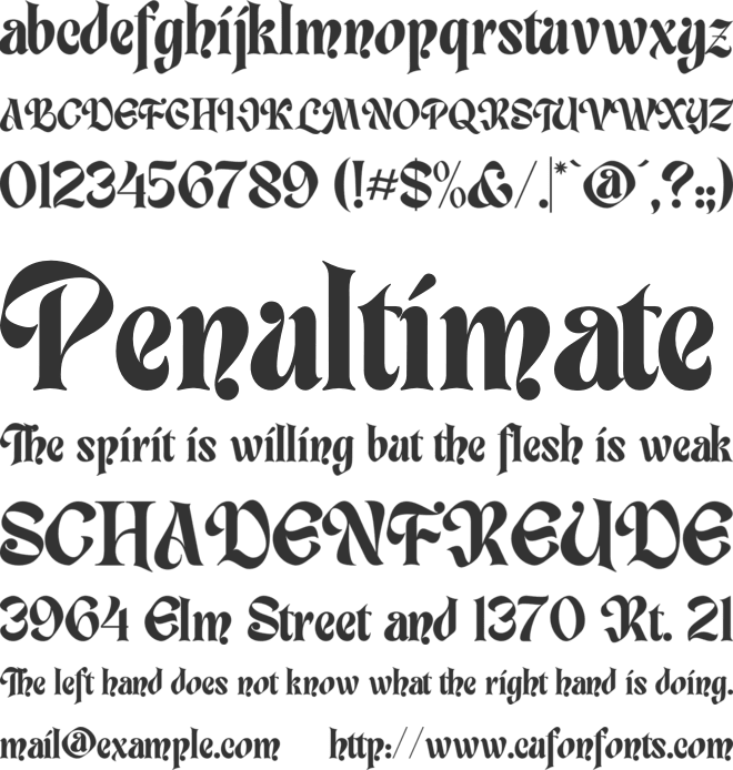 Guthen Delima font preview