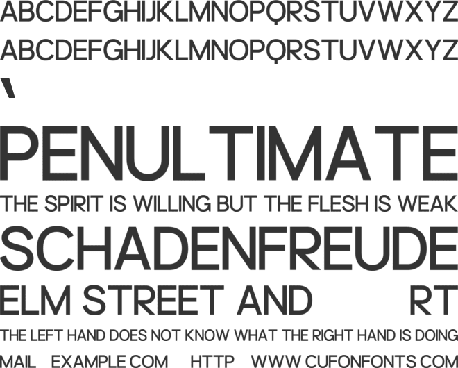 Machinery font preview