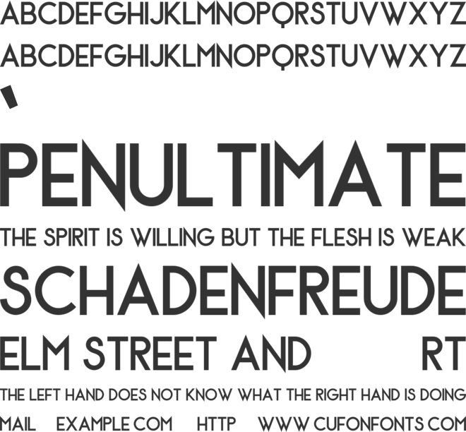 Denvier font preview