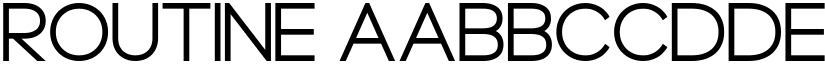 Routine font