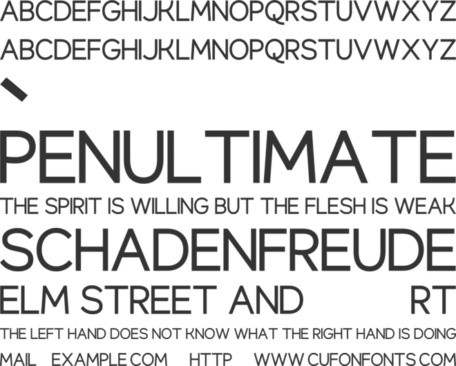 Zodiacal font preview