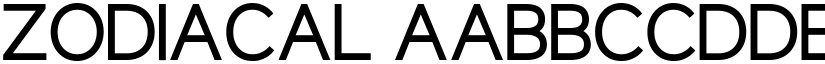 Zodiacal font