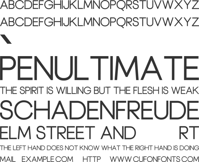 Roughewn font preview