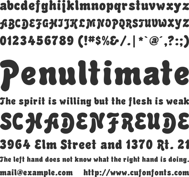 Advert font preview