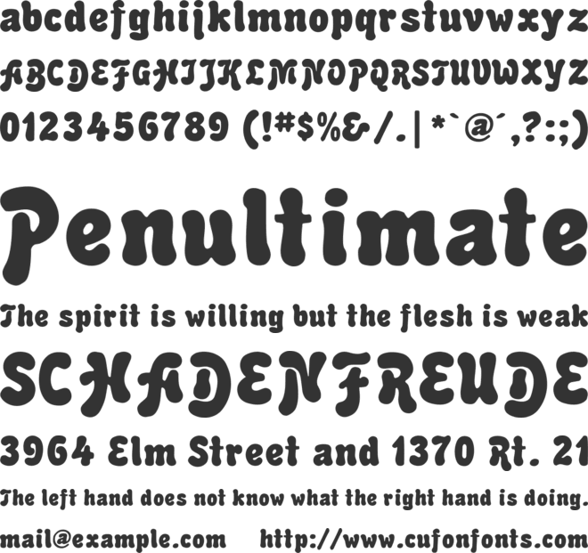 Advert font preview