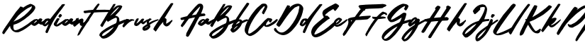 Radiant Brush font