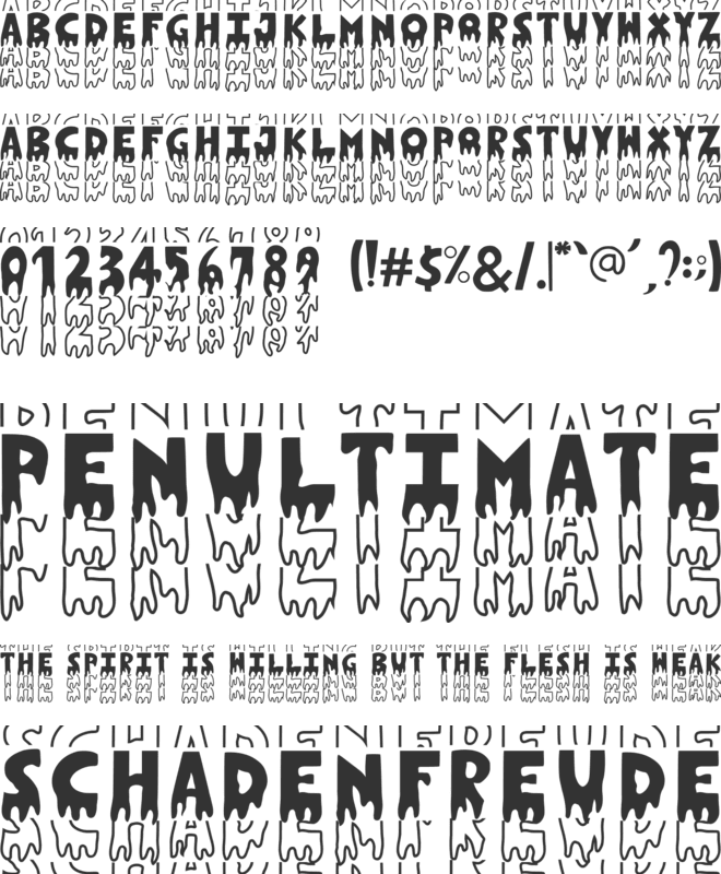 Novox Ghost Stacked font preview