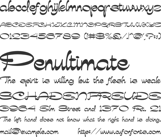 Mabela Script font preview