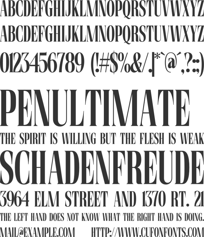 Trend Serif font preview