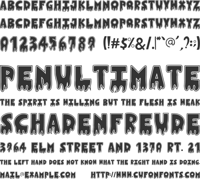 Novox Ghost Varsity font preview