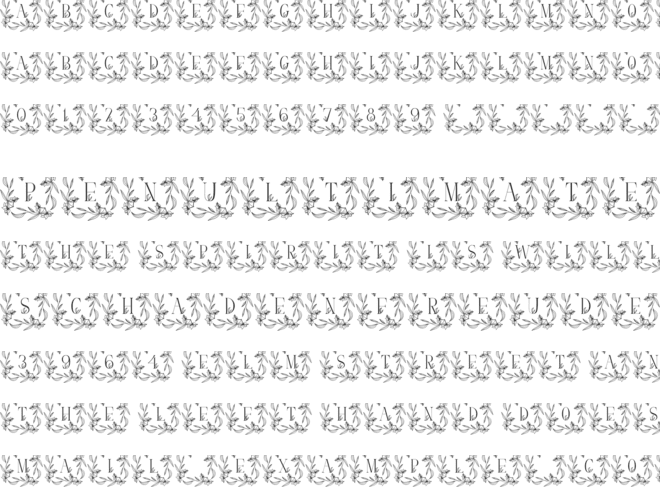 Sweet Lily Monogram font preview