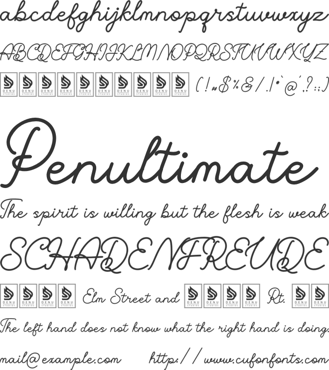 Guteloy font preview