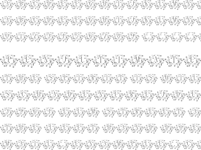 Sweet Cherish Monogram font preview