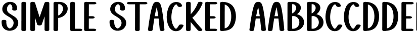 Simple Stacked font