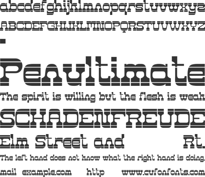 CALOSTRE font preview