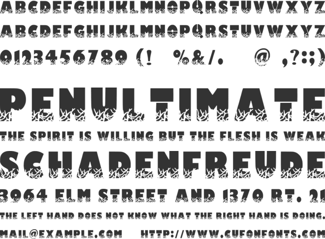 Shaolin font preview