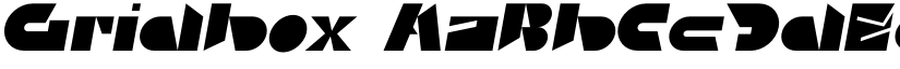 Gridbox font