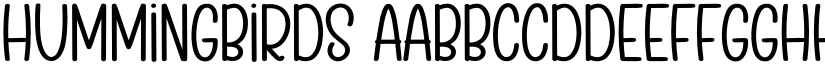HUMMINGBIRDS font
