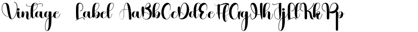 Vintage  Label font