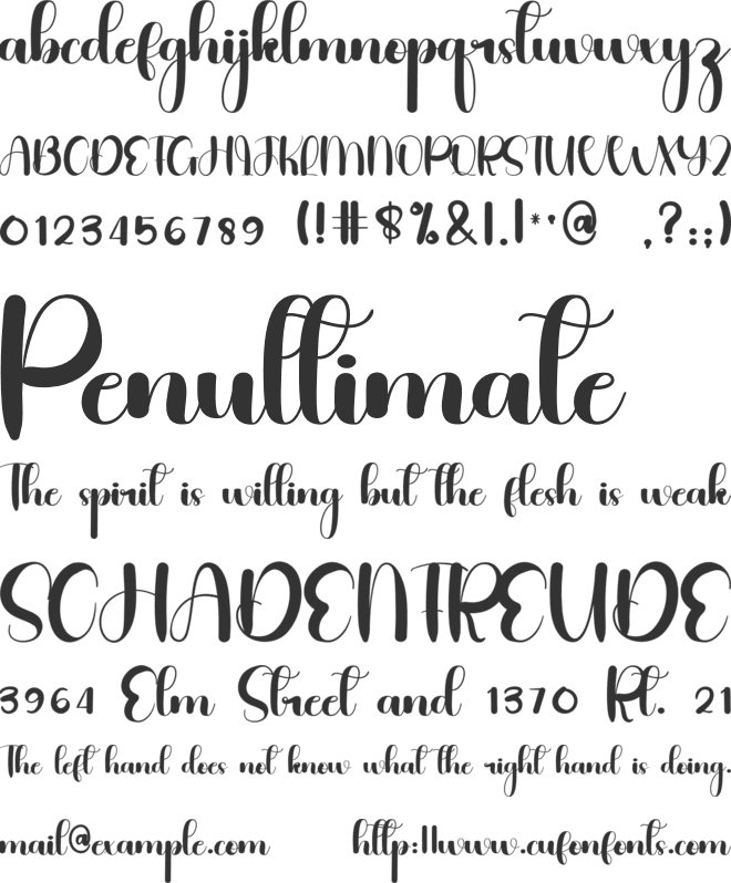 Musical font preview