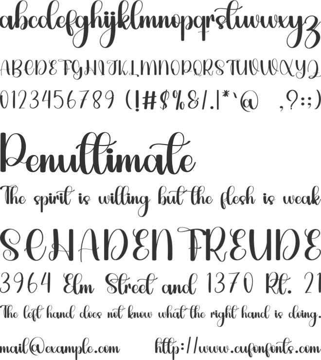 Blackday font preview