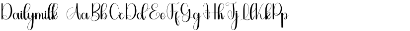 Dailymilk font