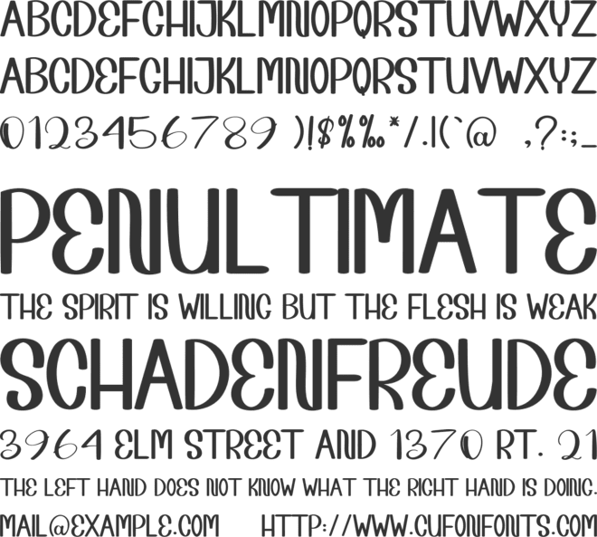 Samanta font preview