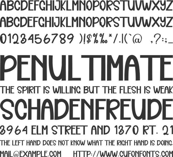 Nighttime font preview