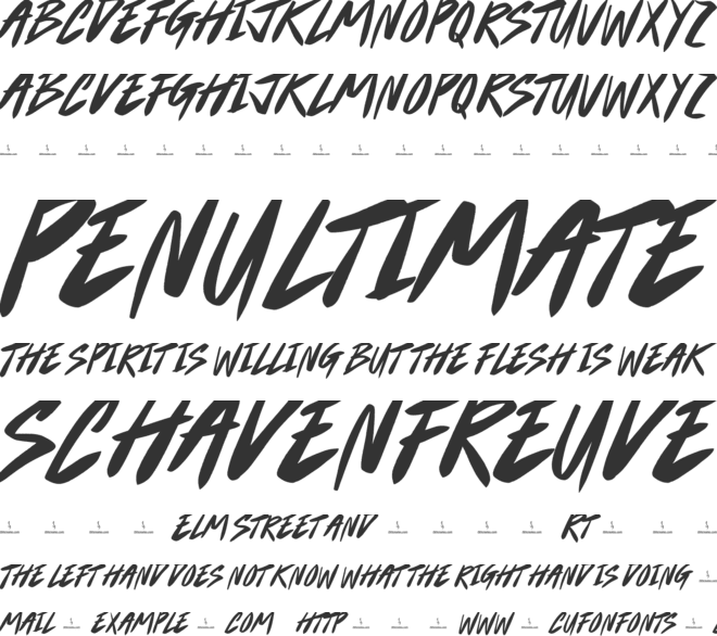 Cardstock font preview