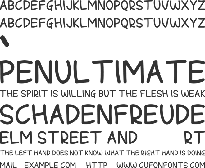 Balimole font preview
