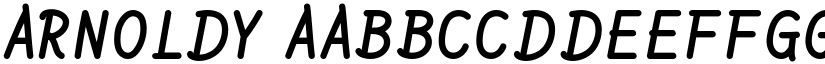 Arnoldy font