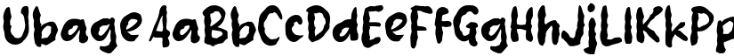 Ubage font