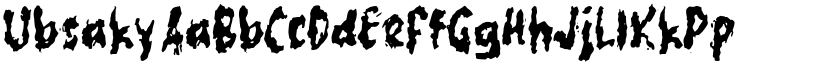 Ubsaky font