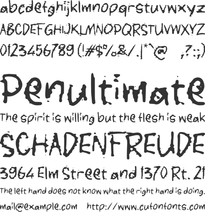 Ubengke font preview