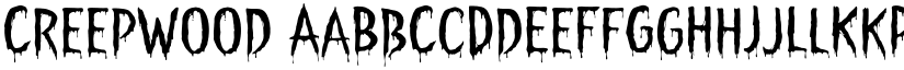 Creepwood font