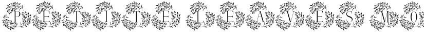 Petite Leaves Monogram font