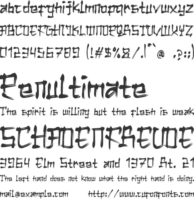 Akashii font preview