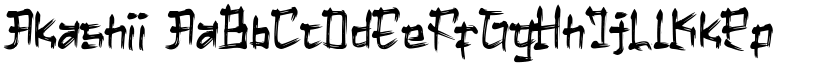 Akashii font