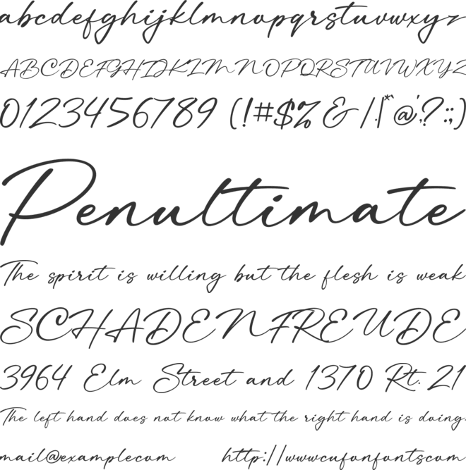 Sailor Religne font preview