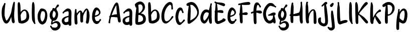 Ublogame font