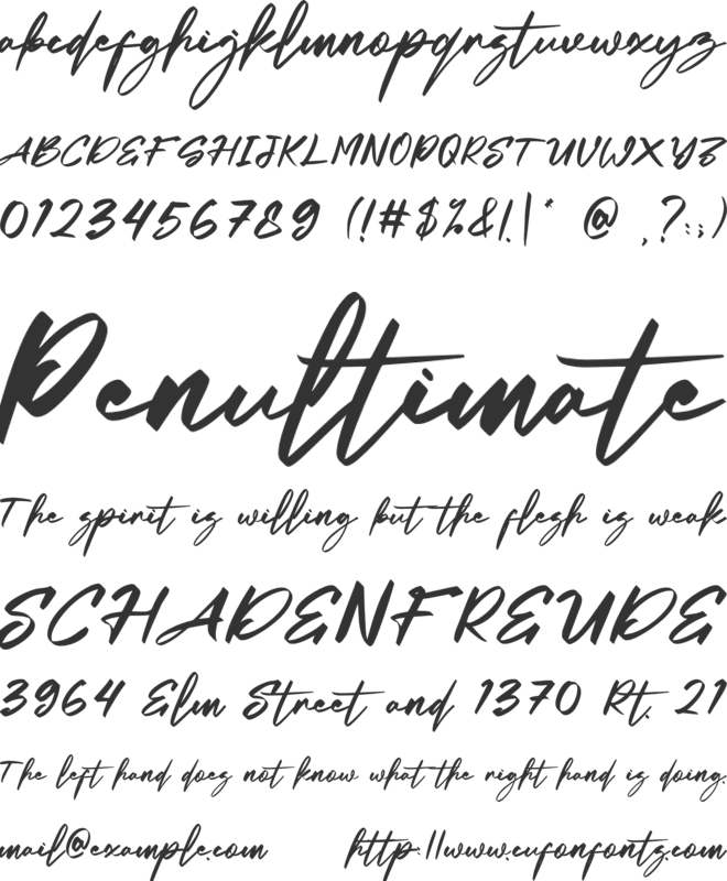 Bottamkia font preview