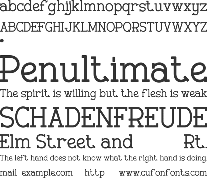 VERHOLE font preview