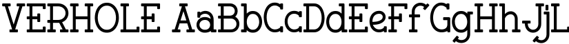 VERHOLE font