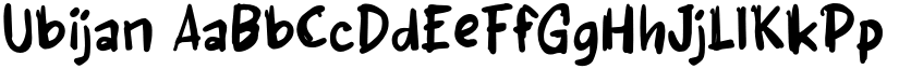 Ubijan font