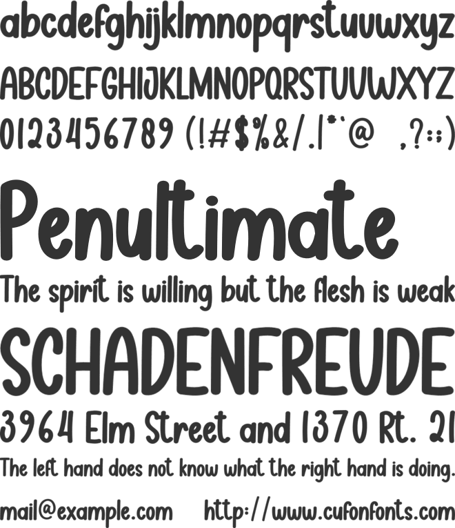 Birthday Party font preview