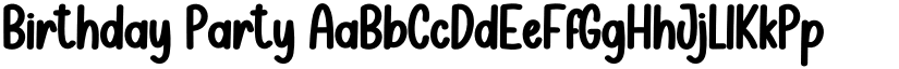 Birthday Party font